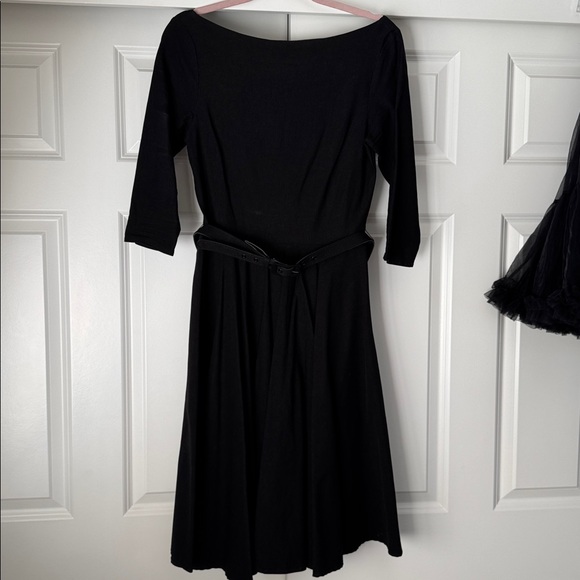 Unique Vintage Classic Black Ensemble w 2 belts Set NWOT ✨👗 - Picture 3 of 8